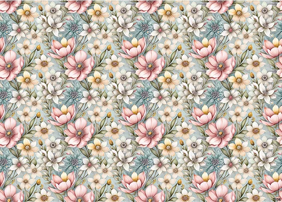 CN7106 Kwiaty Vintage