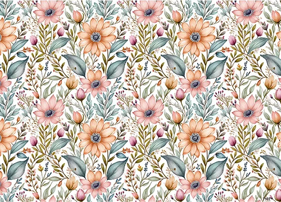 CN7107 Kwiaty Vintage