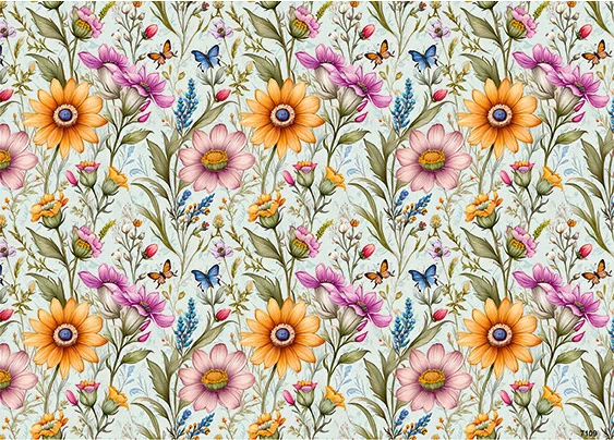 CN7109 Kwiaty Vintage