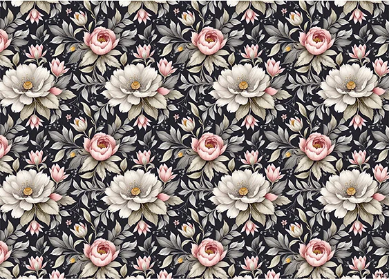 CN7121 Kwiaty Vintage