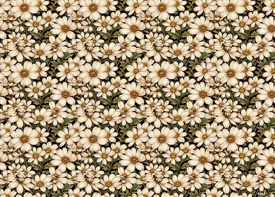 CN7183 Kwiaty Vintage