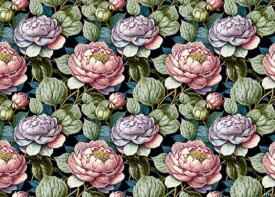 CN7191 Kwiaty Vintage