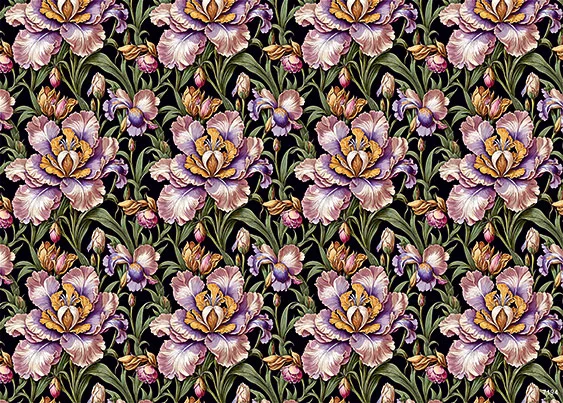 CN7194 Kwiaty Vintage