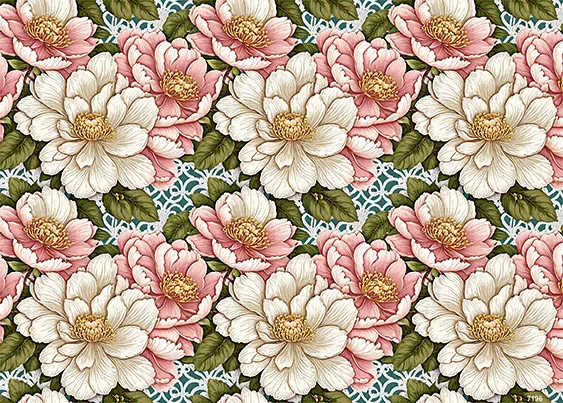 CN7196 Kwiaty Vintage