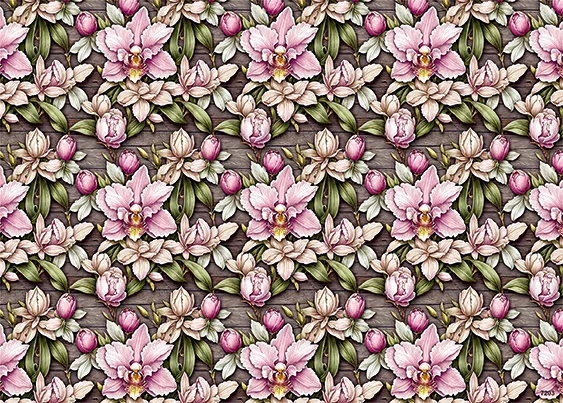 CN7203 Kwiaty Vintage