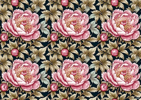 CN7208 Kwiaty Vintage