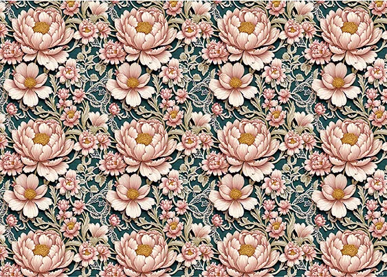 CN7218 Kwiaty Vintage