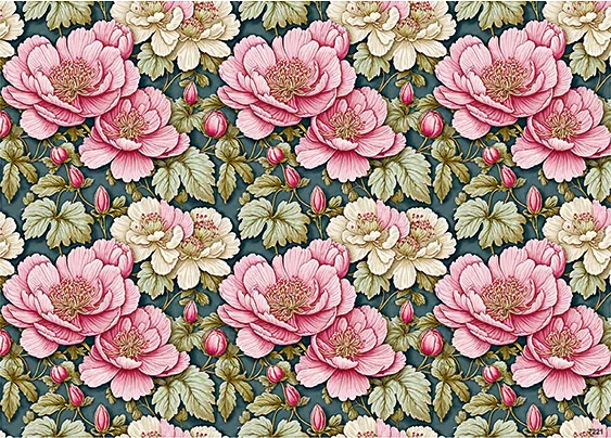 CN7221 Kwiaty Vintage