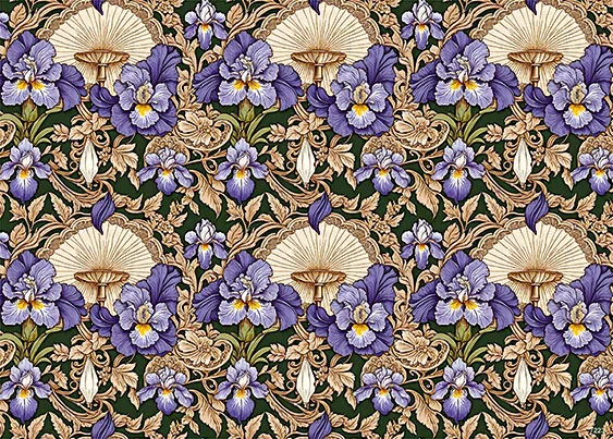 CN7223 Kwiaty Vintage