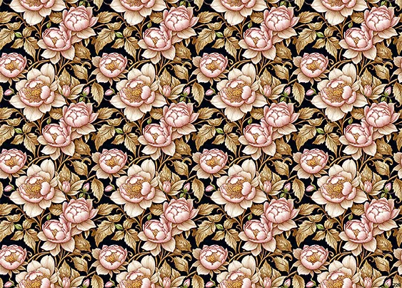 CN7226 Kwiaty Vintage