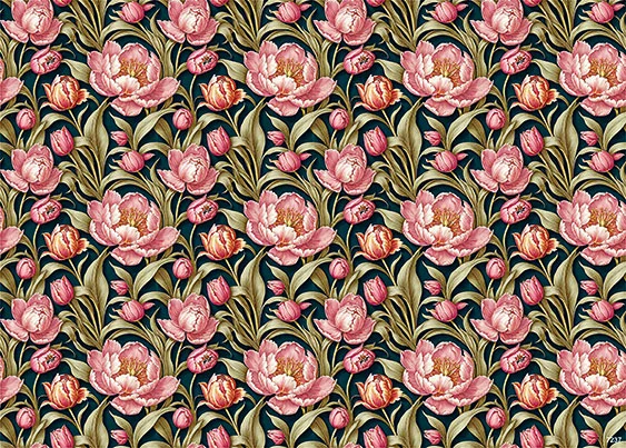 CN7237 Kwiaty Vintage