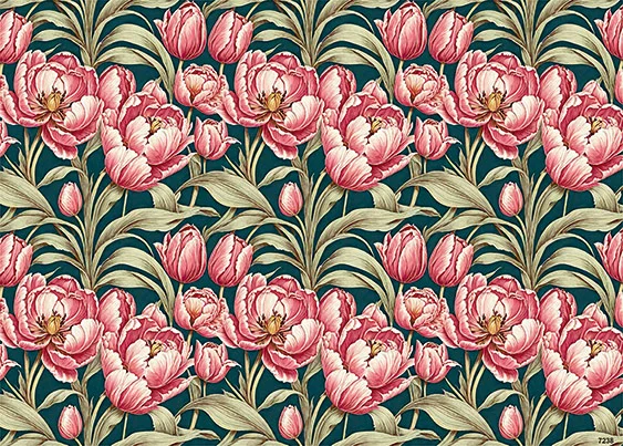 CN7238 Kwiaty Vintage