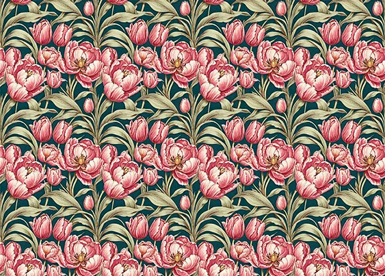 CN7239 Kwiaty Vintage