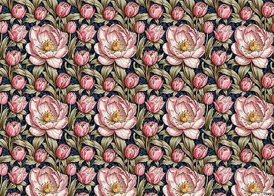 CN7241 Kwiaty Vintage