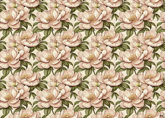 CN7244 Kwiaty Vintage