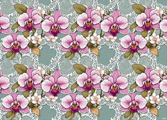 CN7247 Kwiaty Vintage