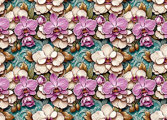 CN7249 Kwiaty Vintage