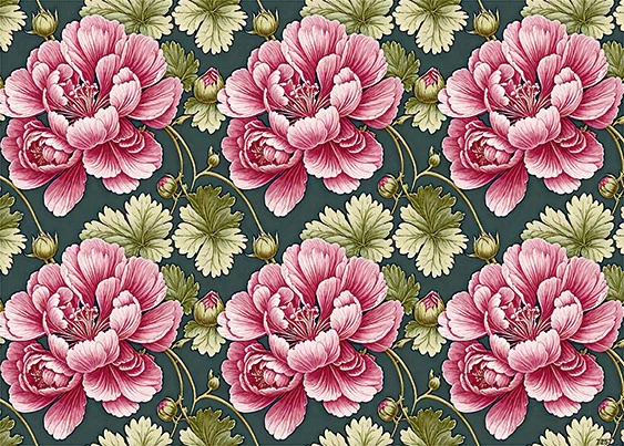 CN7257 Kwiaty Vintage