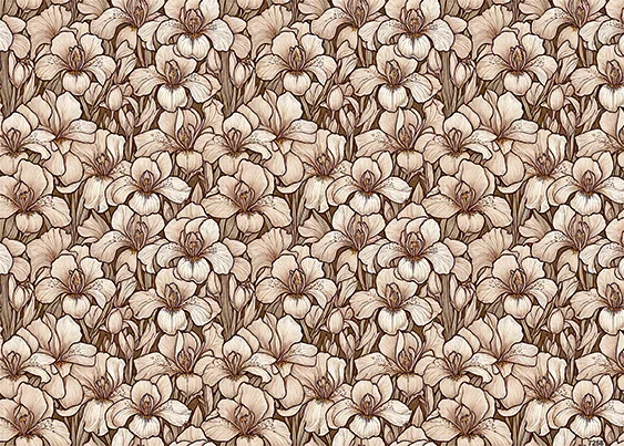 CN7258 Kwiaty Vintage