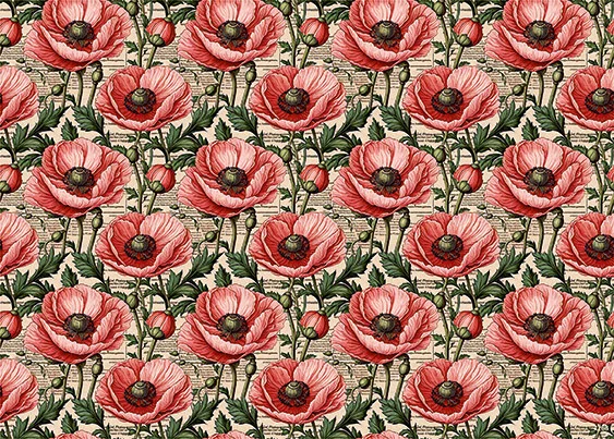CN7268 Kwiaty Vintage