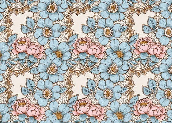 CN7278 Kwiaty Vintage