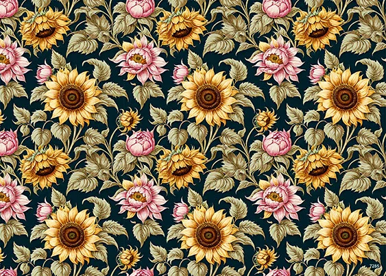CN7285 Kwiaty Vintage