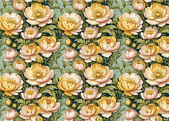 CN7286 Kwiaty Vintage