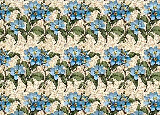 CN7288 Kwiaty Vintage