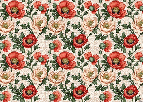 CN7292 Kwiaty Vintage