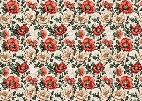 CN7293 Kwiaty Vintage