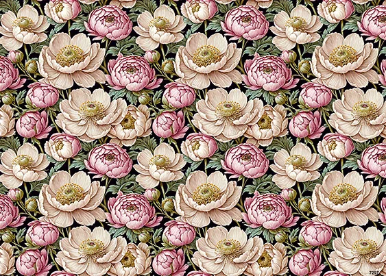 CN7297 Kwiaty Vintage