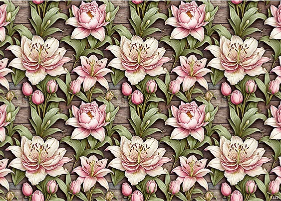 CN7323 Kwiaty Vintage