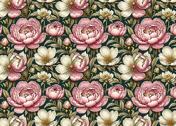 CN7328 Kwiaty Vintage