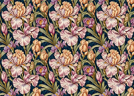 CN7349 Kwiaty Vintage
