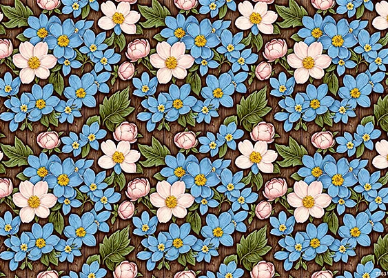 CN7363 Kwiaty Vintage