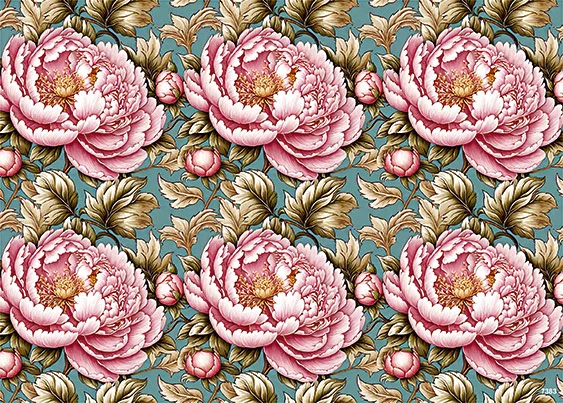 CN7383 Kwiaty Vintage