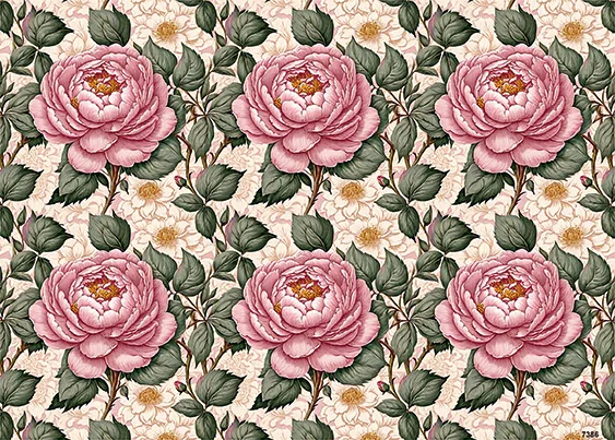 CN7386 Kwiaty Vintage