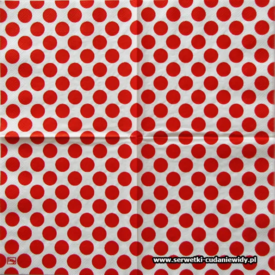 0028 Dots Red White