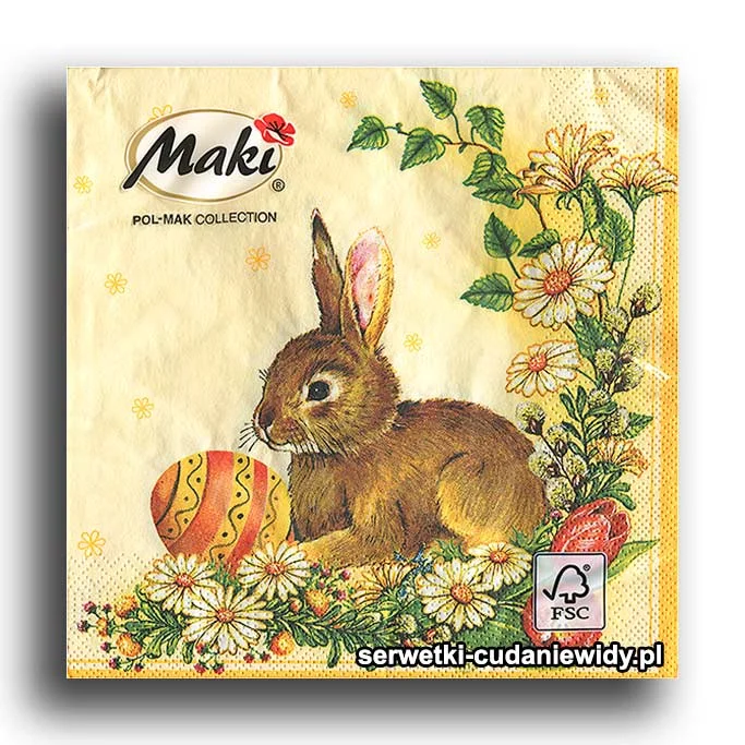 0182PACZKA Wielkanocny Zając W Ogrodzie