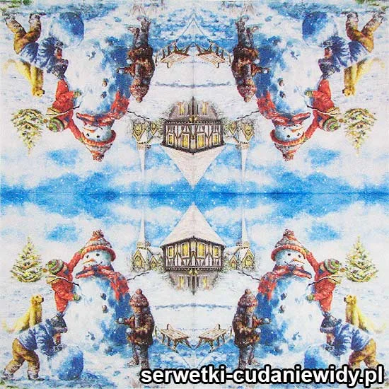 0263 Dzieci Lepiące Bałwana