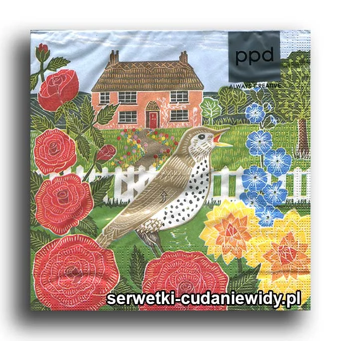 0339PACZKA Ptak W Ogrodzie
