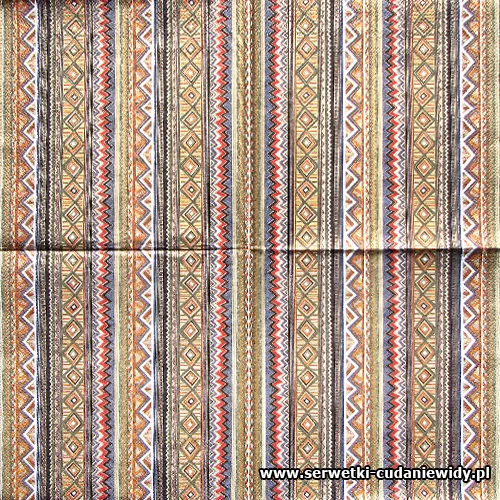 0451 Ethnic Graphic In Stripes