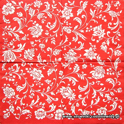 0713 White Flower Red