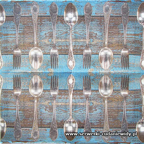 0774 Cutlery On Wood