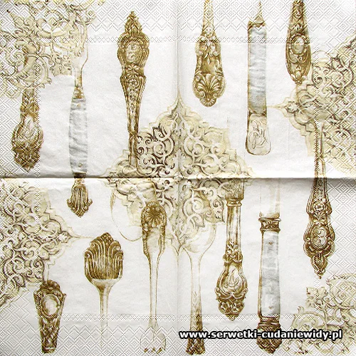 0827 Cutlery White Gold