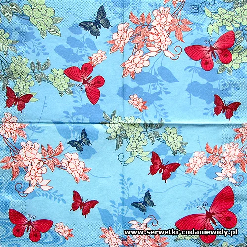 1038 Three Buterflies Blue