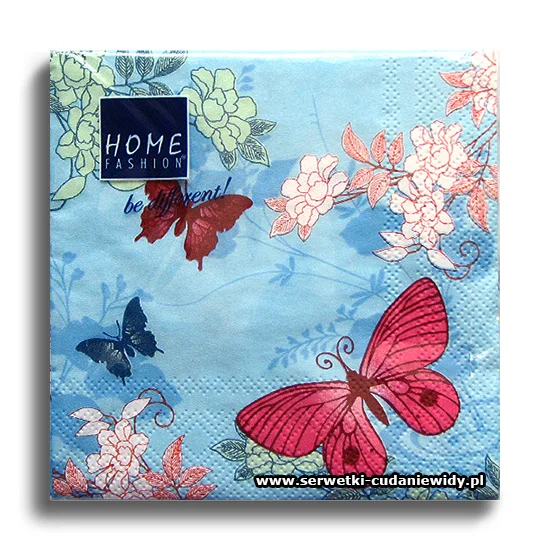 1038PACZKA Three Buterflies Blue