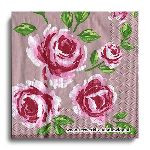 10458PACZKA Roses On Purple