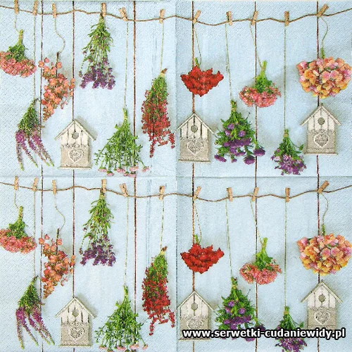 1355 Bird Houses And Garden Flowers