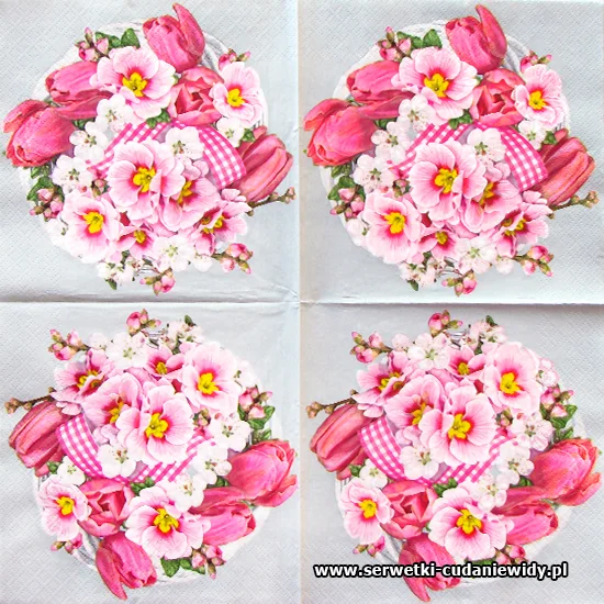 1431 Pink Bunch In Wreath